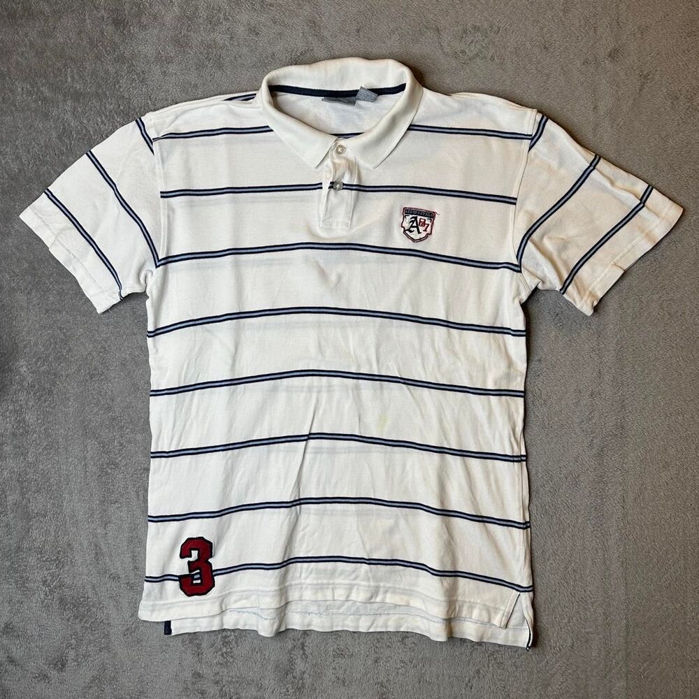 Clean 90s early y2k striped Aeropostale Spec polo shirt size large men’s